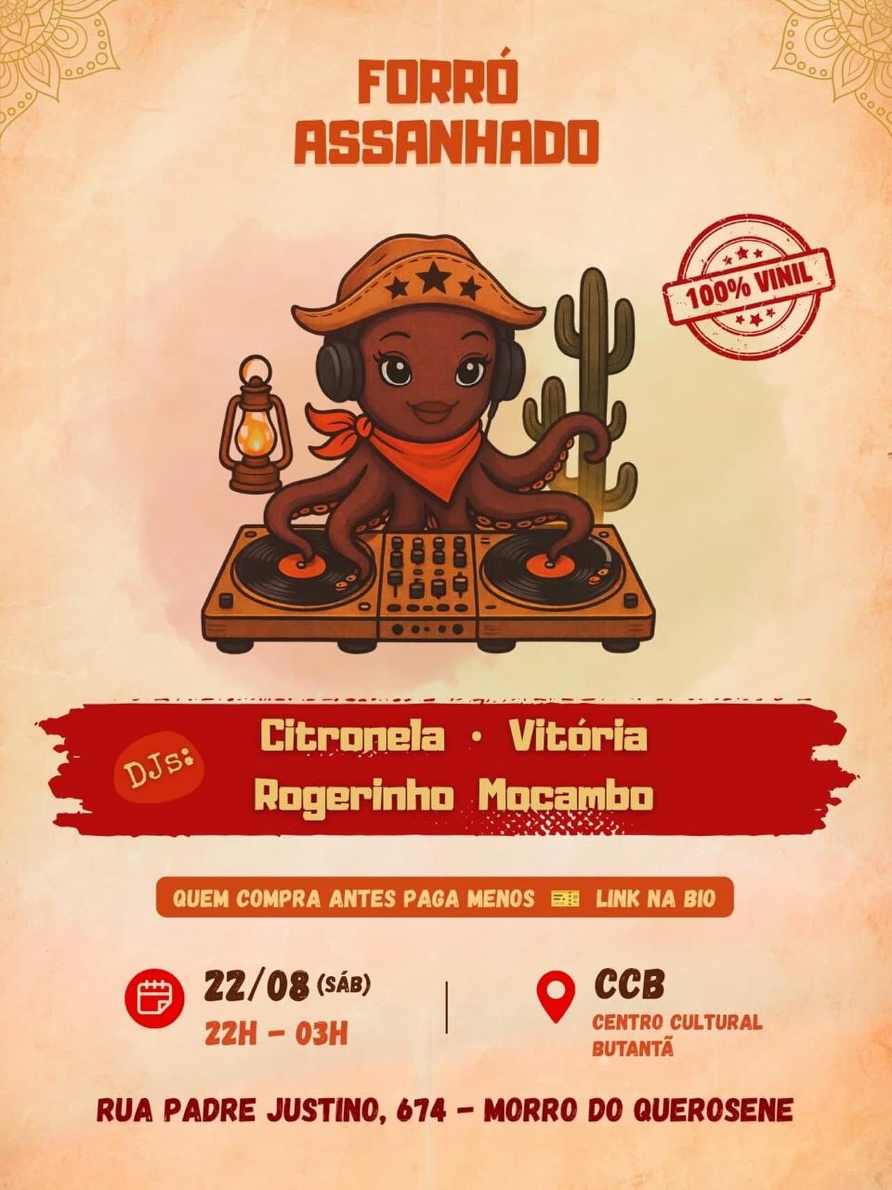 Flyer: Forró Assanhado - Baile 100% Vinil