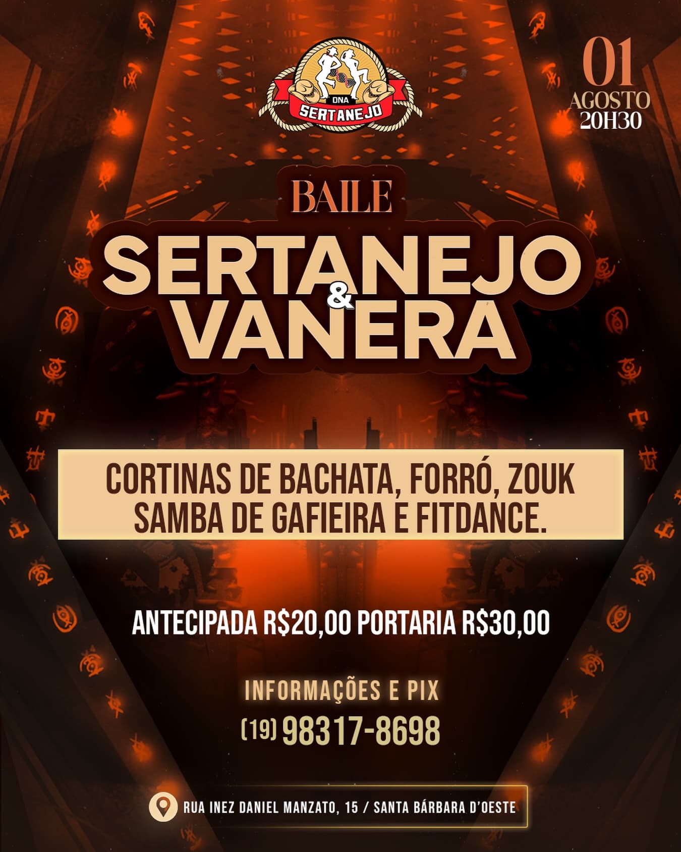 Flyer: Baile Sertanejo & Vanera