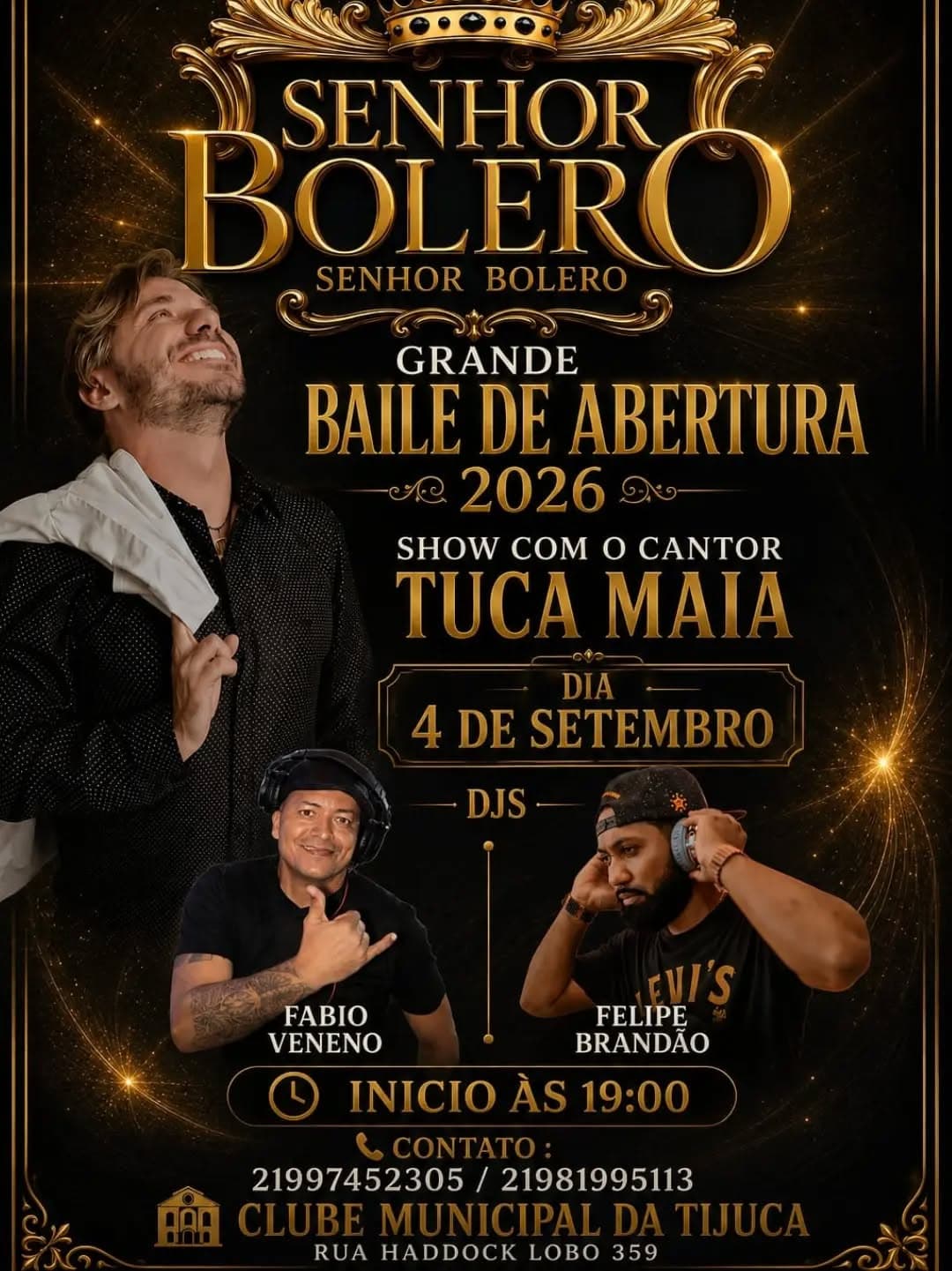Flyer: Senhor Bolero - Grande Baile de Abertura 2026