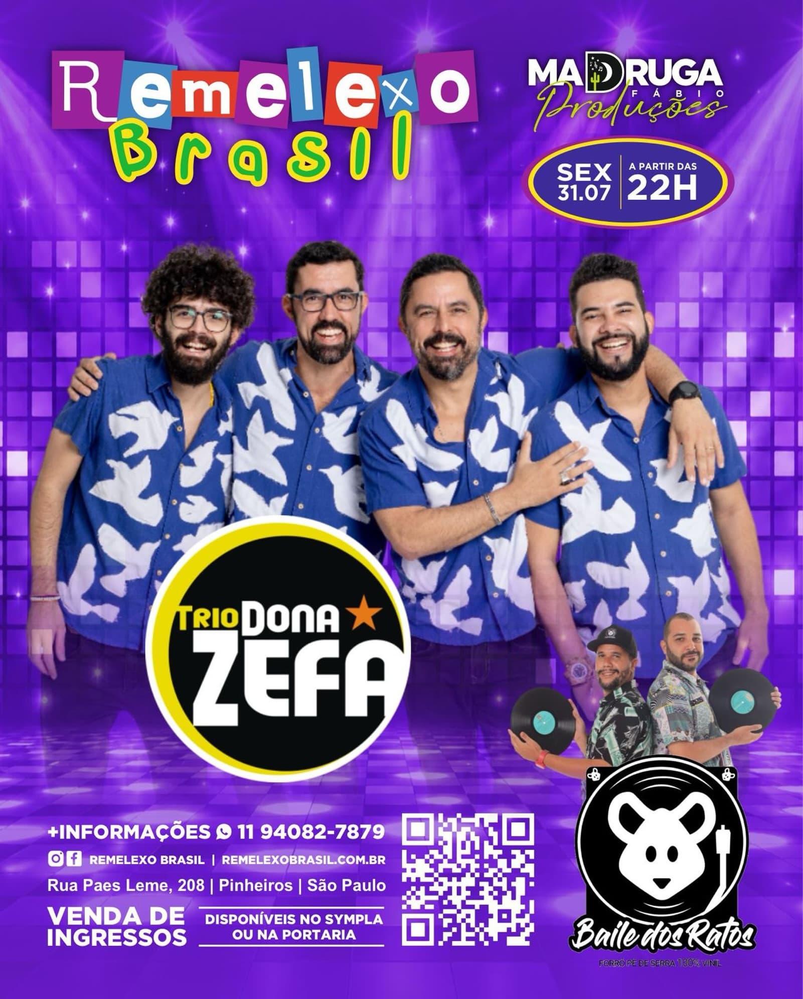 Flyer: Remelexo Brasil com Trio Dona Zefa e Baile dos Ratos