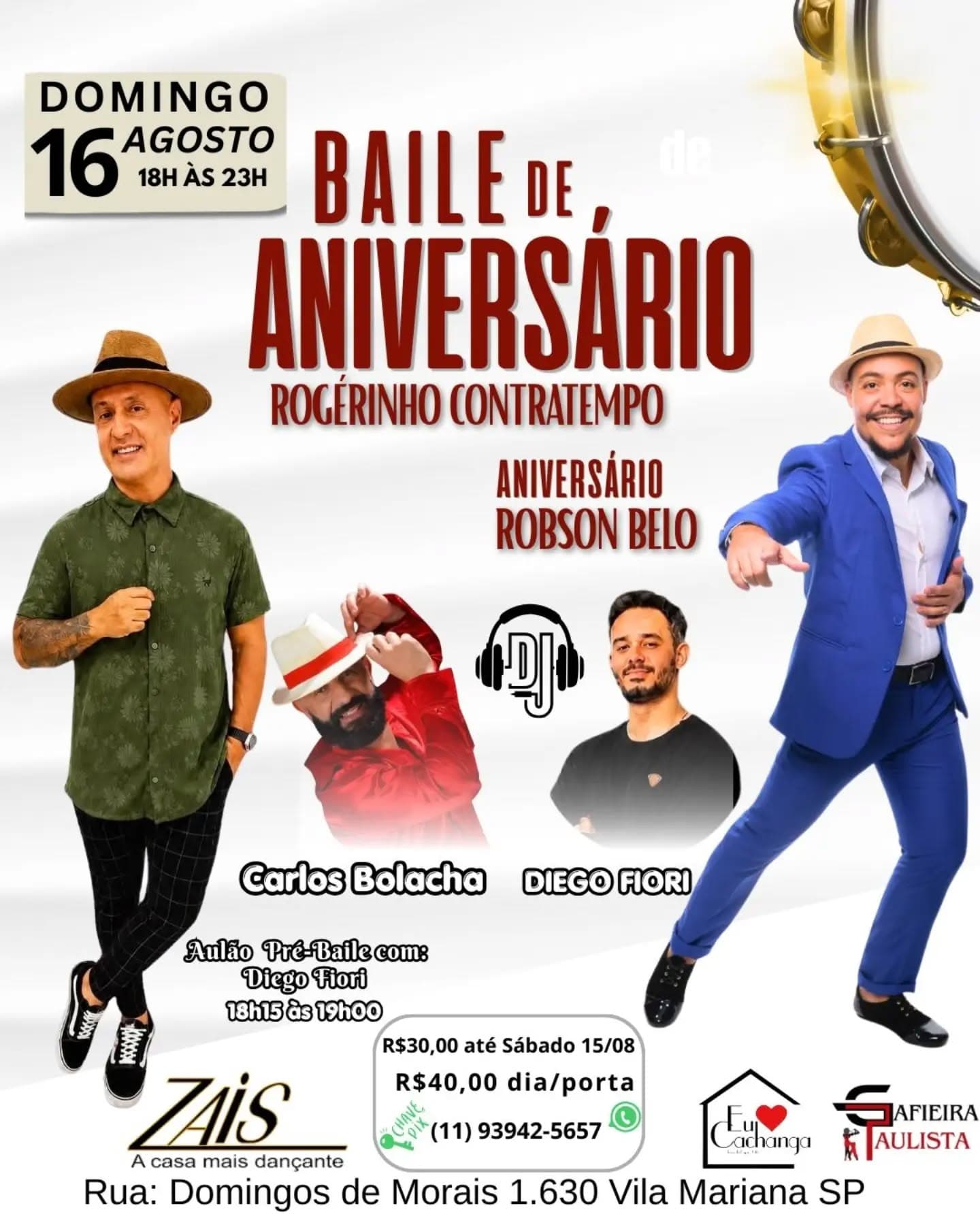 Flyer: Baile de Aniversário Rogerinho Contratempo