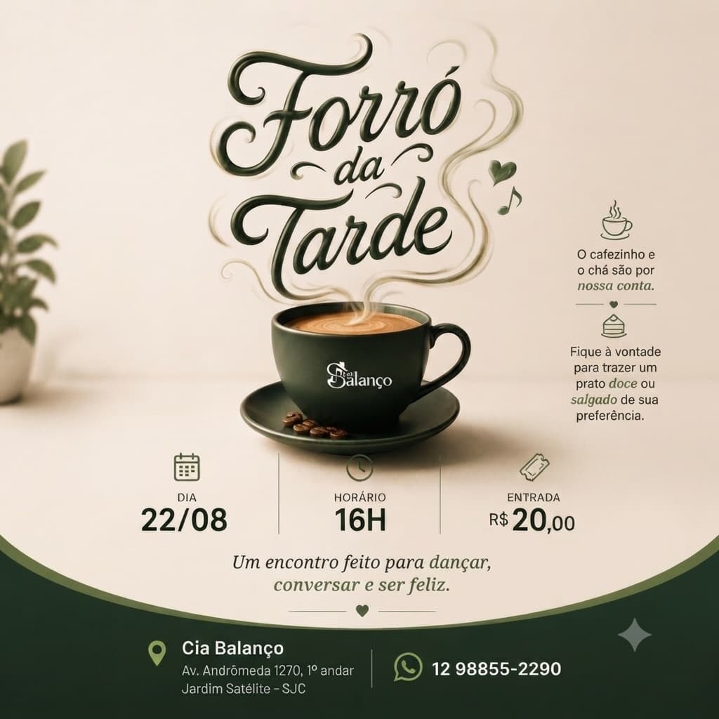 Flyer: Forró da Tarde na Cia Balanço