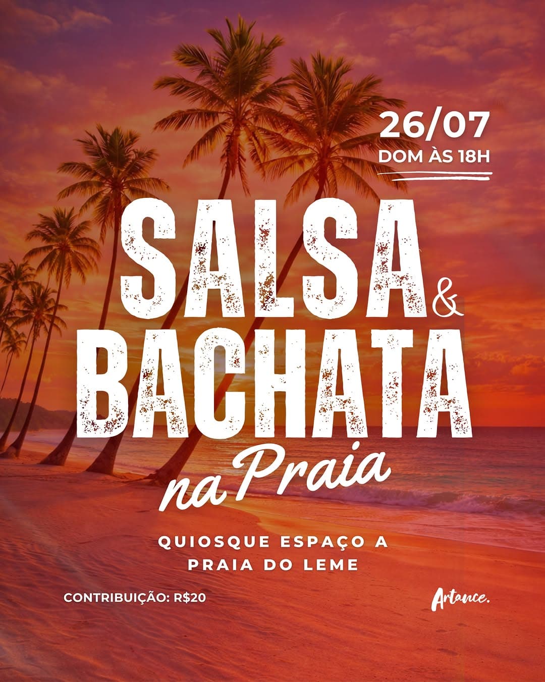 Flyer: Salsa & Bachata na Praia