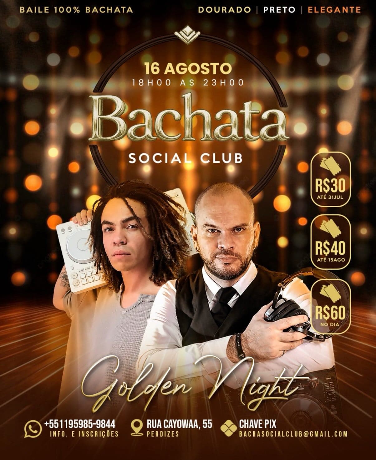Flyer: Bachata Social Club - Golden Night