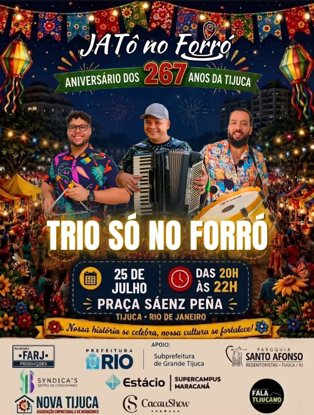 Flyer: JATÔ NO FORRÓ - Aniversário dos 267 anos da Tijuca