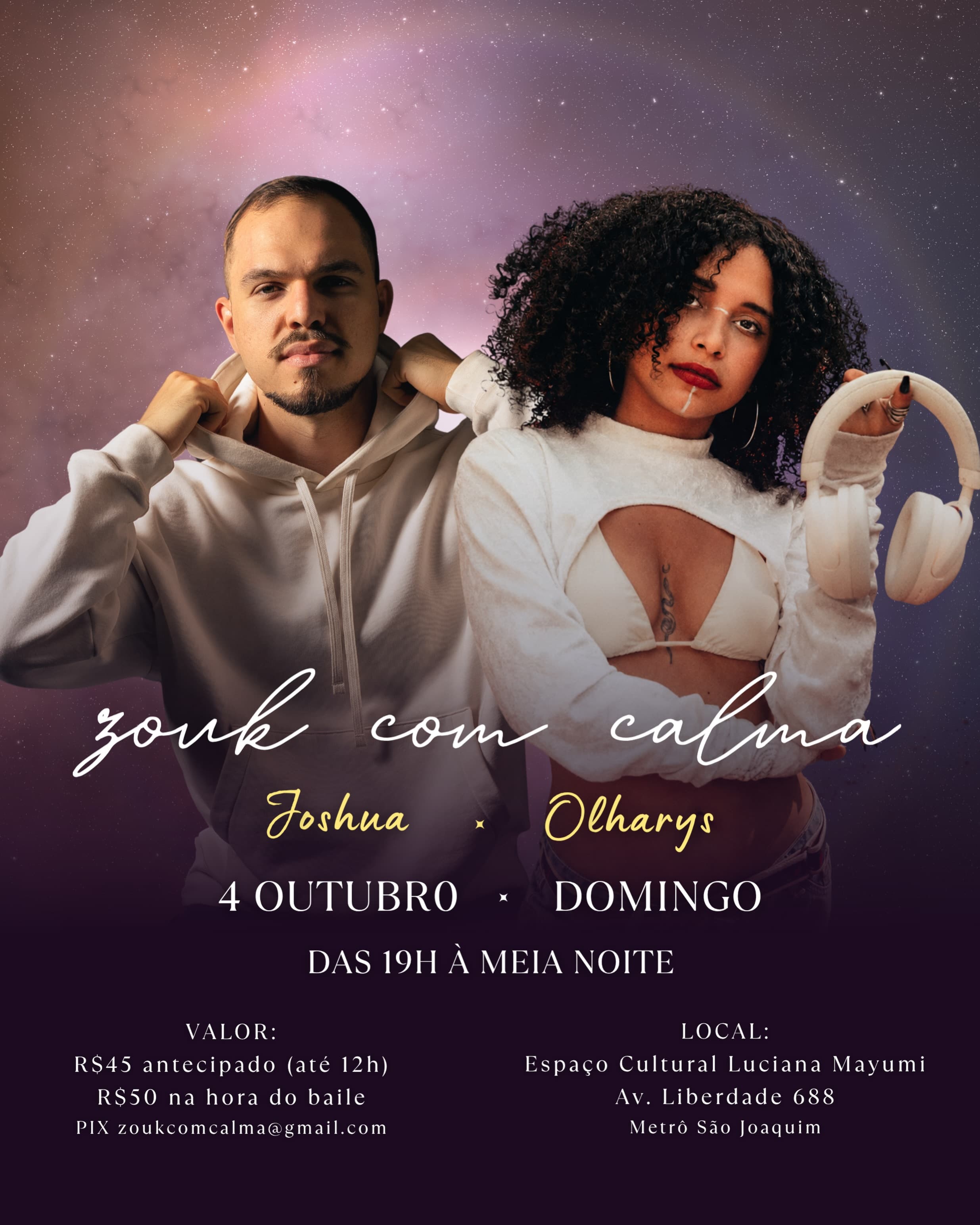 Flyer: Zouk com Calma - Baile de Outubro
