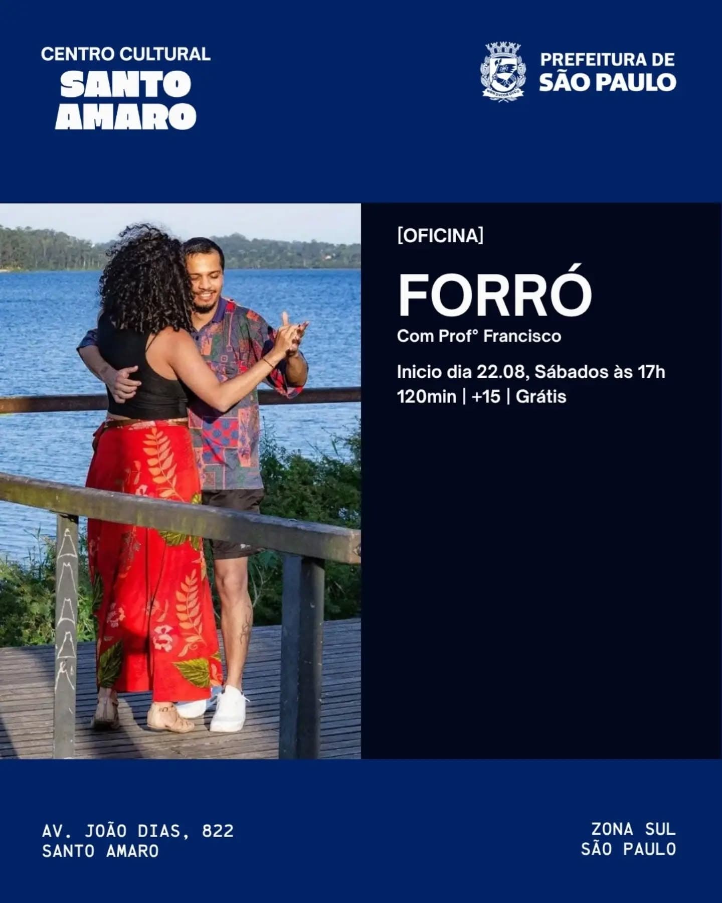 Flyer: Oficina de Forró com Prof. Francisco