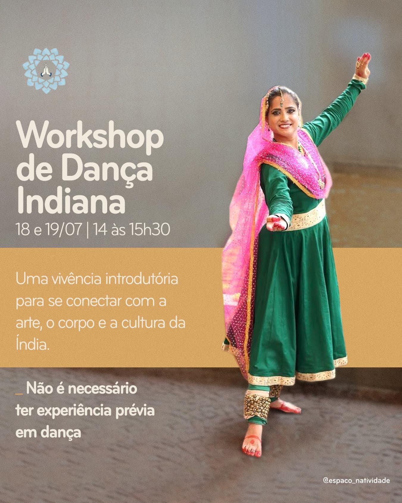 Flyer: Workshop de Dança Indiana