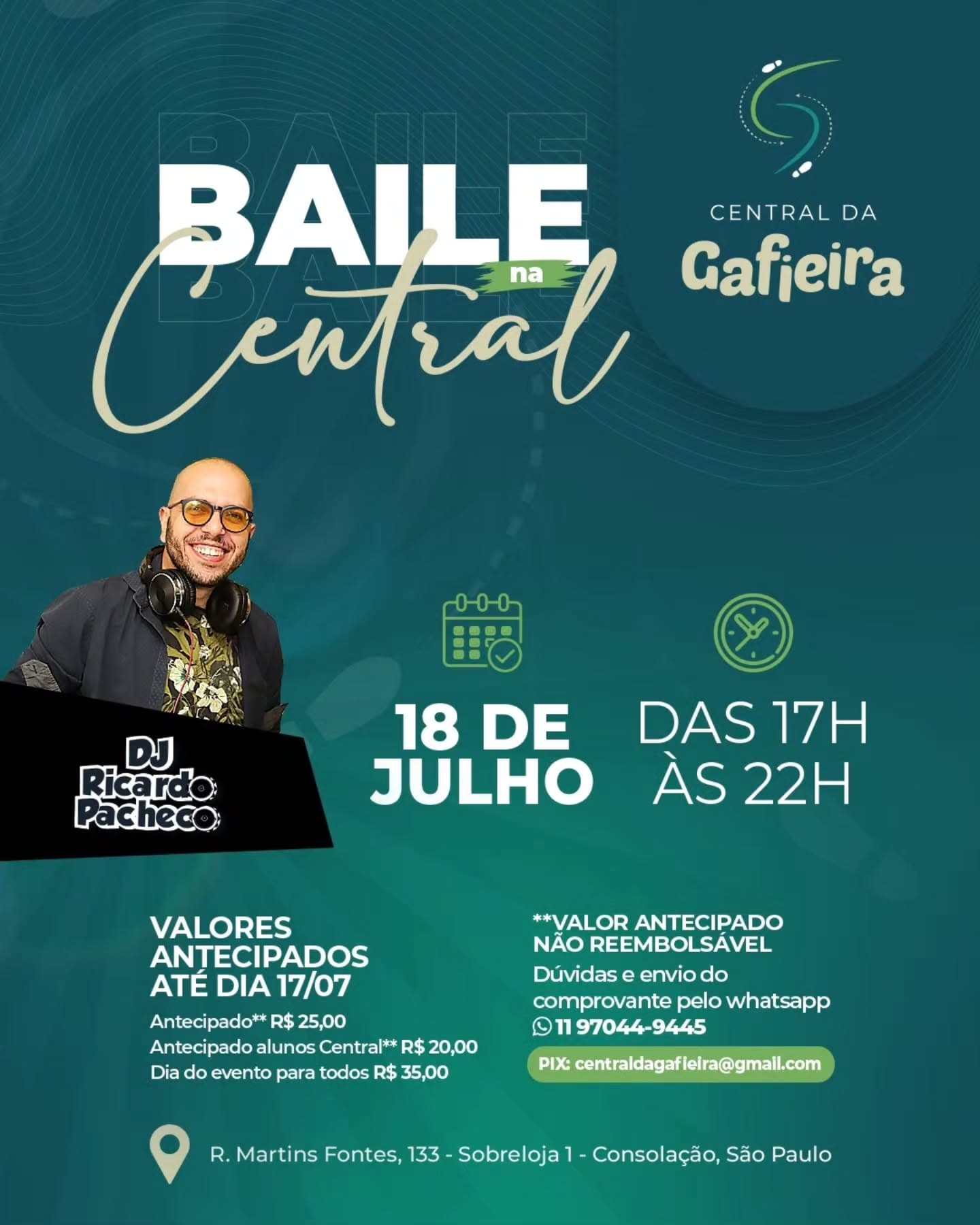 Flyer: Baile na Central