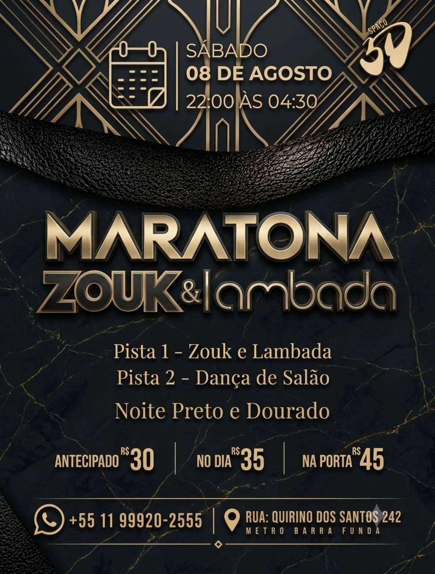 Flyer: Maratona Zouk & Lambada