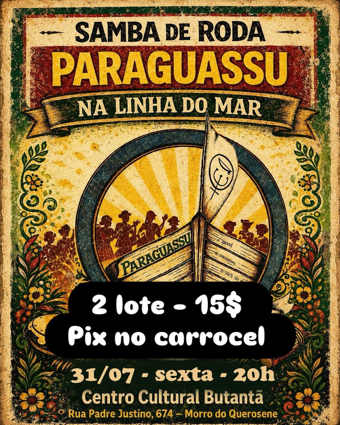 Flyer: Samba de Roda Paraguassu na Linha do Mar