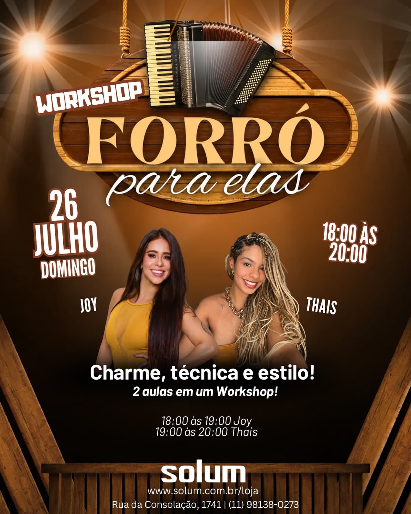 Flyer: Workshop Forró Para Elas