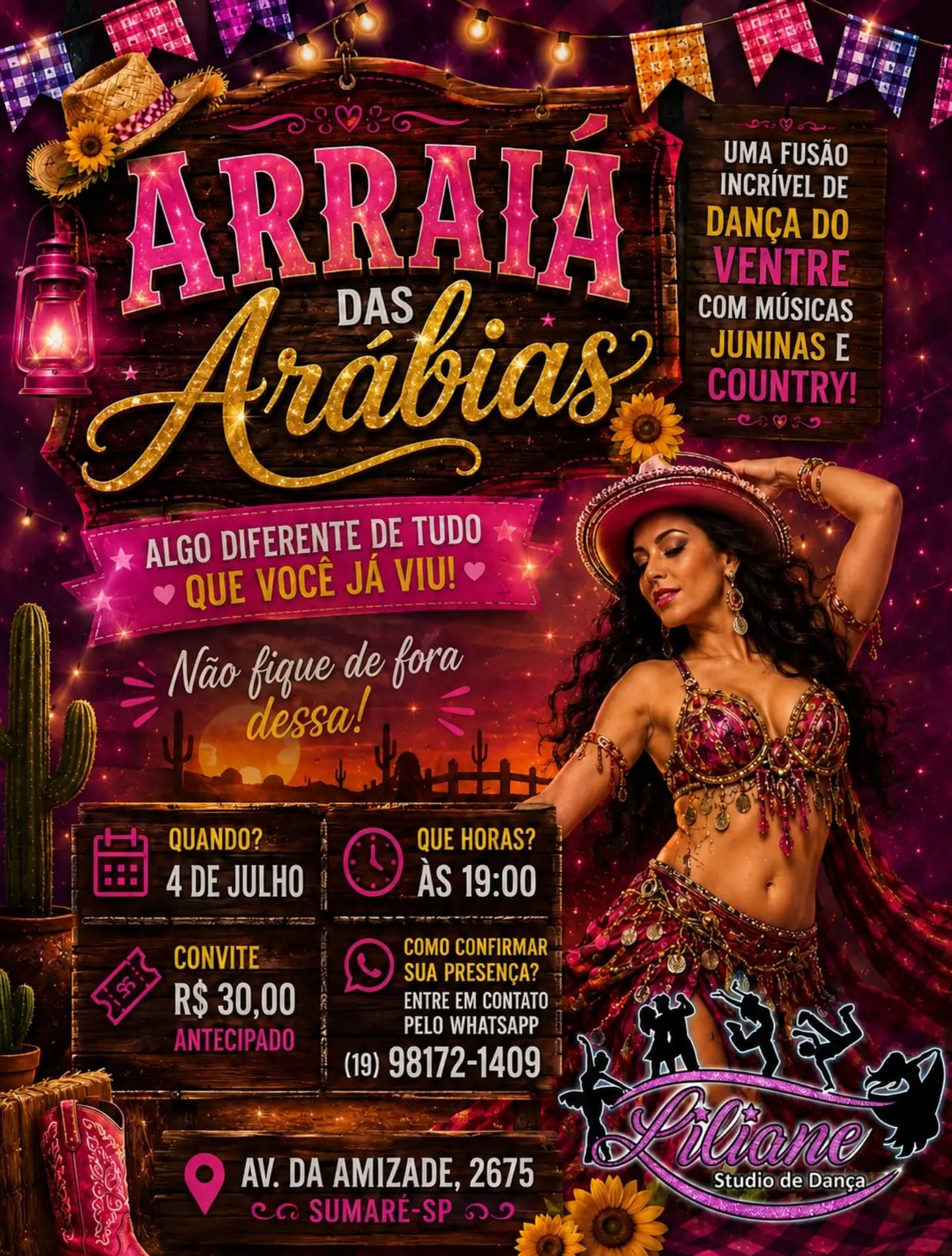 Flyer: Arraiá das Arábias