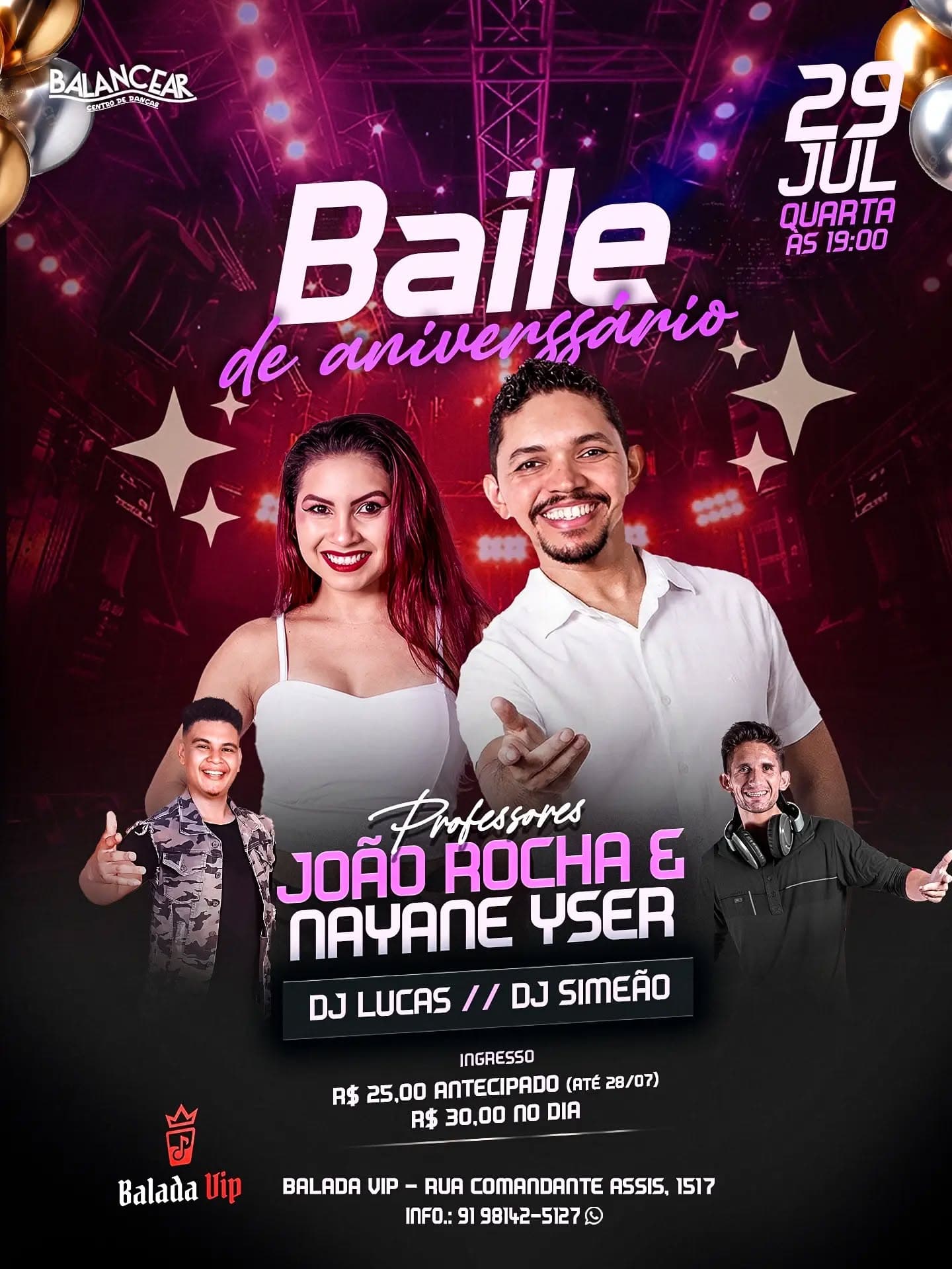 Flyer: Baile de Aniversário - João Rocha & Nayane Yser