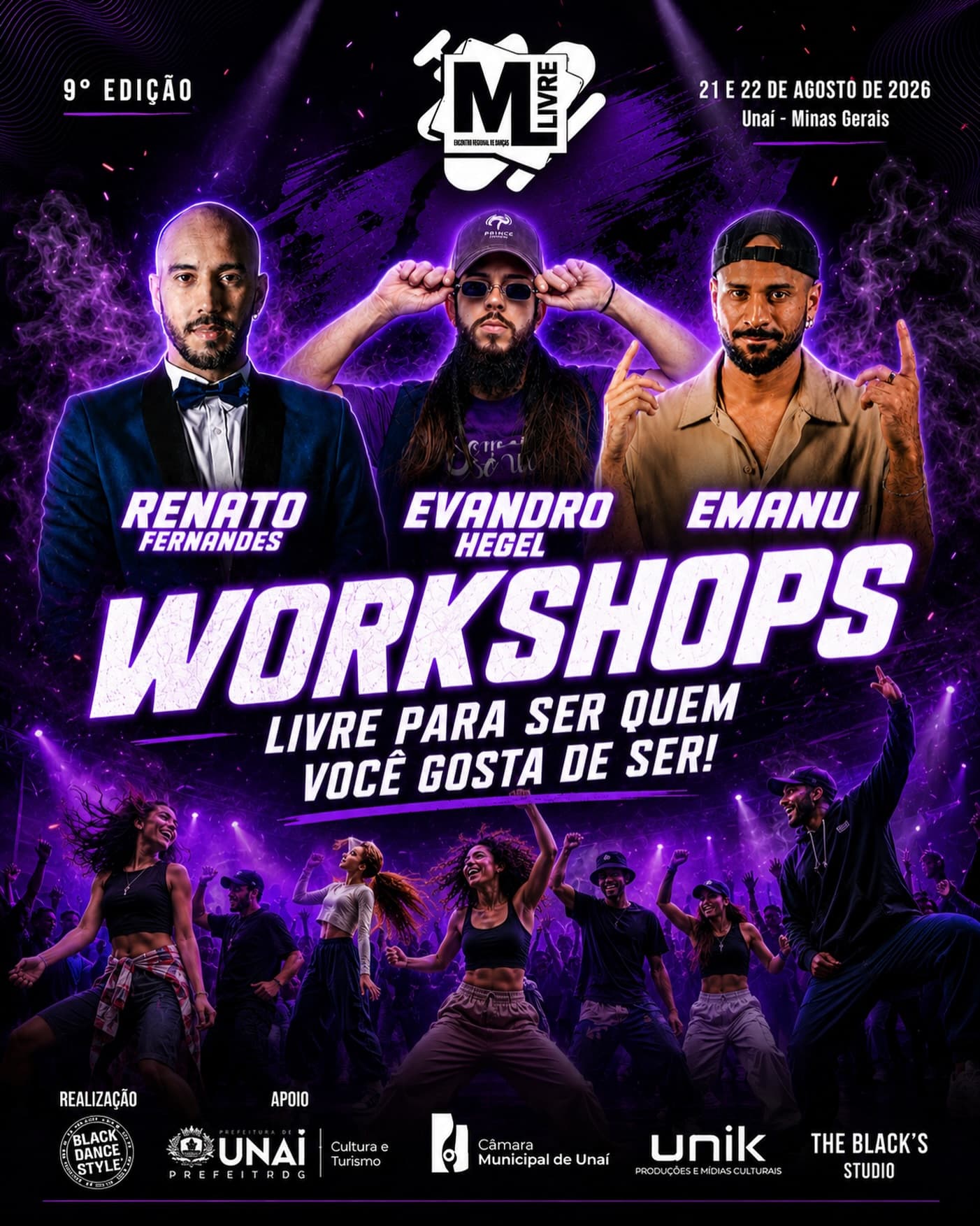 Flyer: Movimento Livre 9ª Edição - Workshops