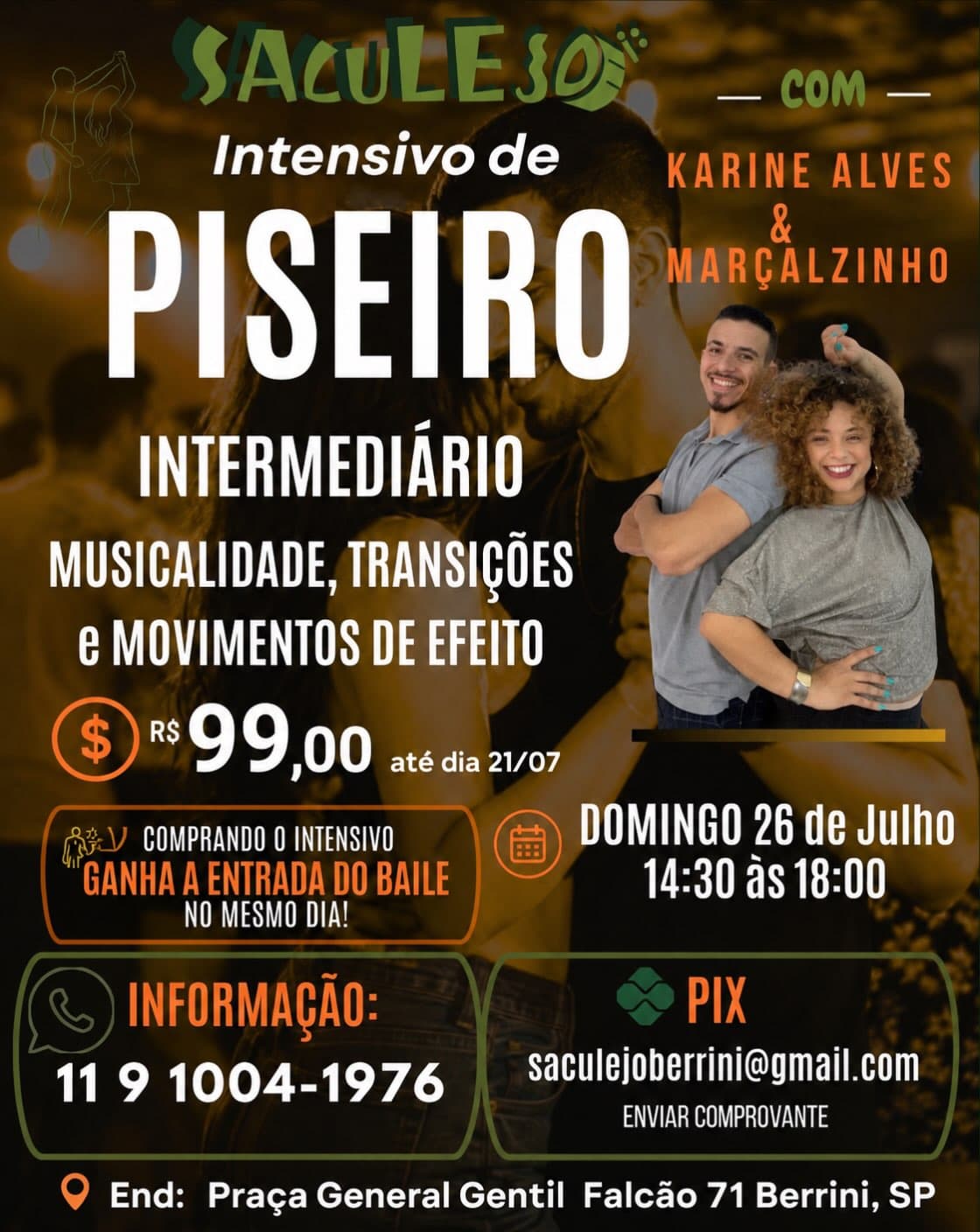 Flyer: Intensivo de Piseiro Intermediário