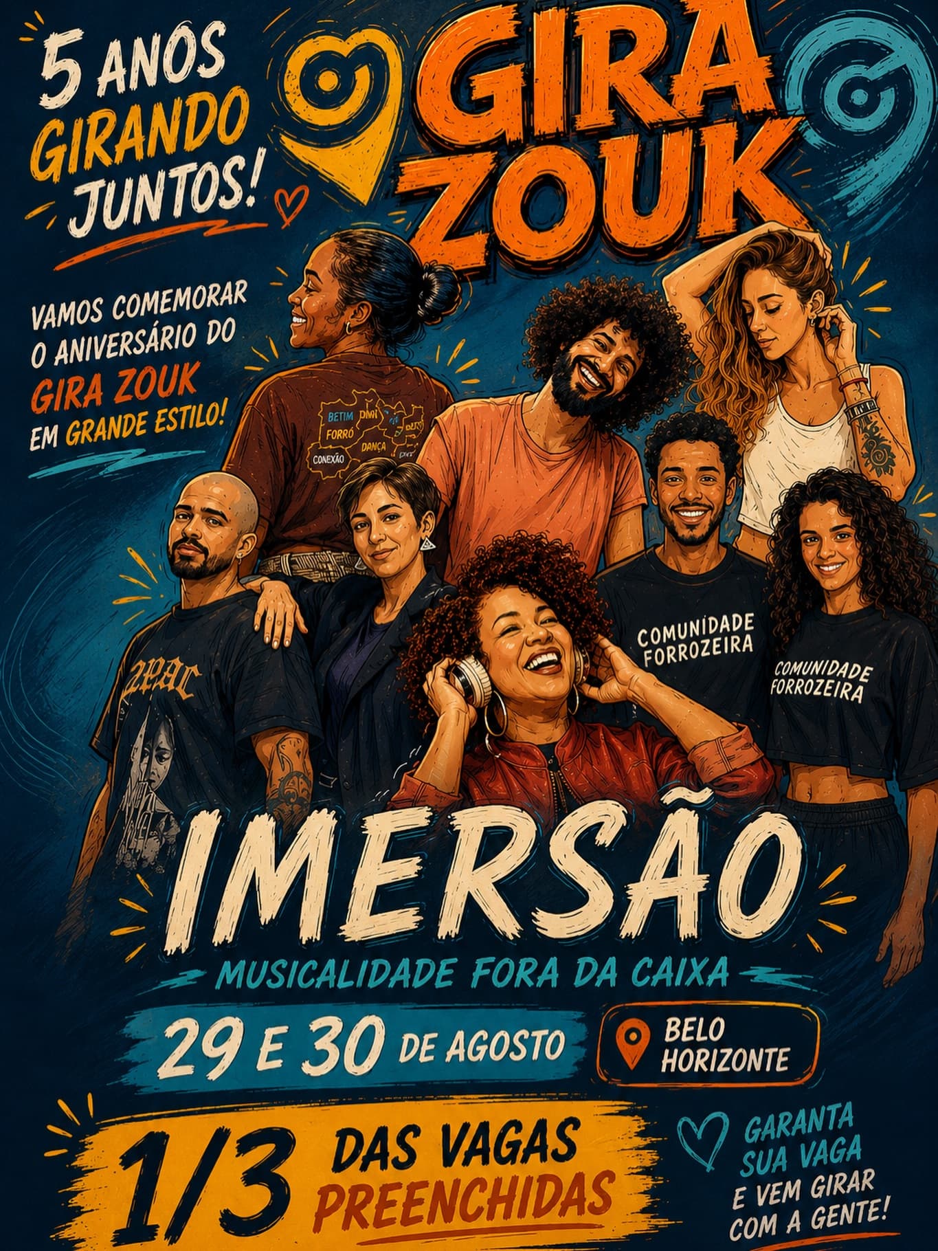 Flyer: Gira Zouk - Imersão Musicalidade Fora da Caixa (5 anos)