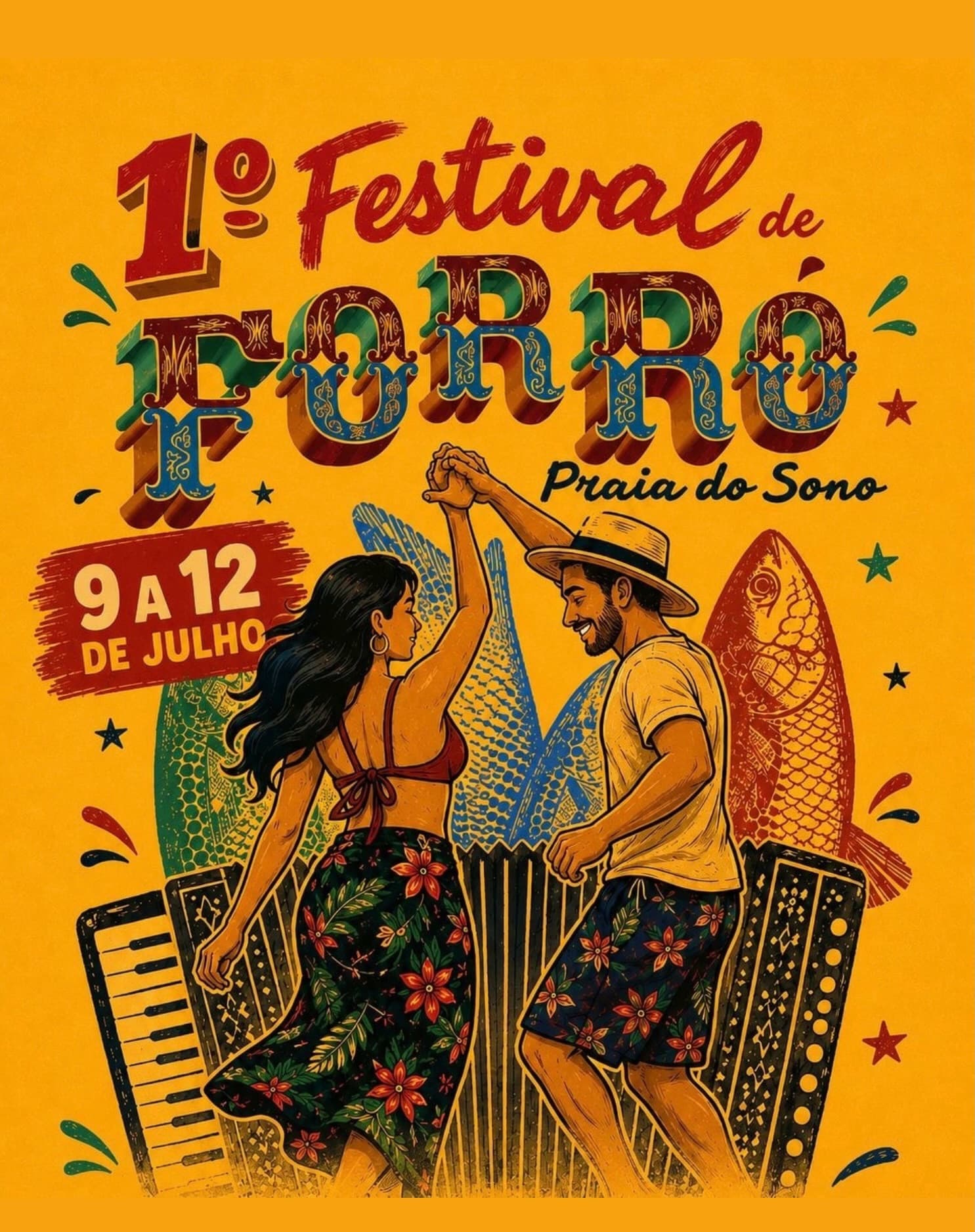 Flyer: 1º Festival de Forró – Praia do Sono