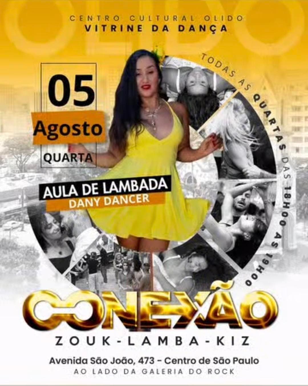 Flyer: Treino Gratuito de Zoup BR, Lambada e Kizomba