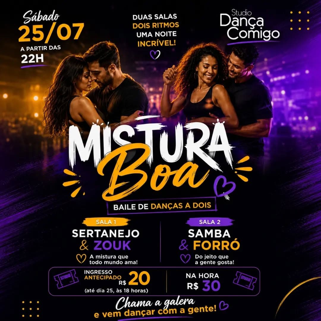 Flyer: Mistura Boa - Baile de Danças a Dois