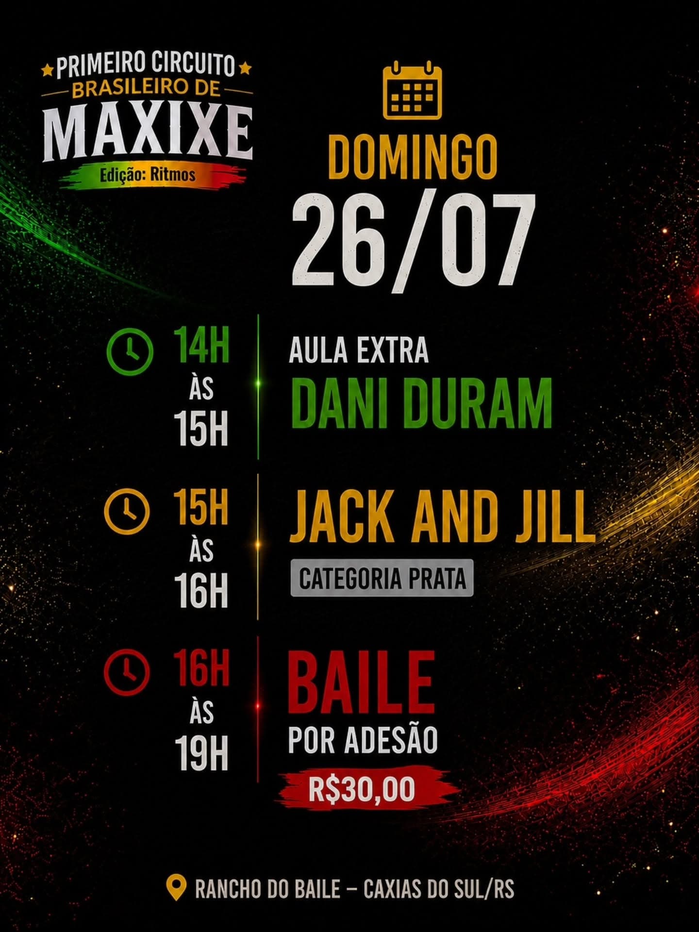 Flyer: Encerramento - Primeiro Circuito Brasileiro de Maxixe - Edição: Ritmos