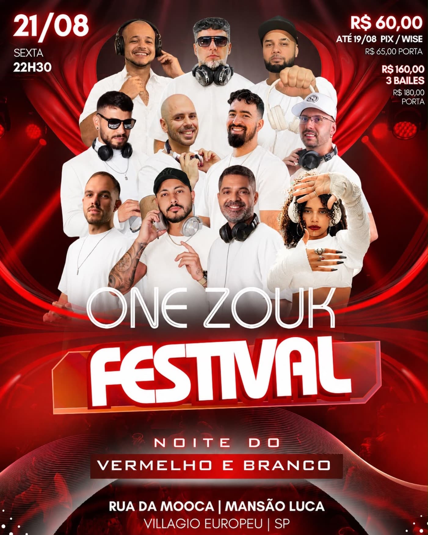 Flyer: One Zouk Festival - Noite do Vermelho e Branco