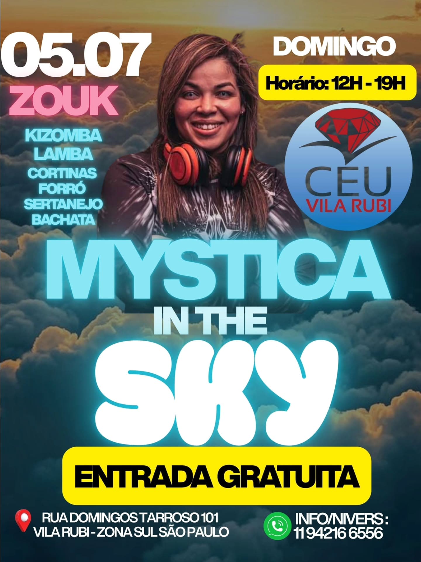 Flyer: Mystica Zouk in the Sky