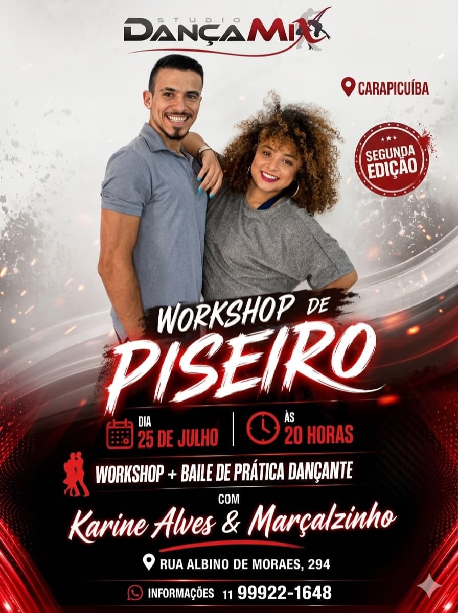 Flyer: Workshop de Piseiro - Segunda Edição