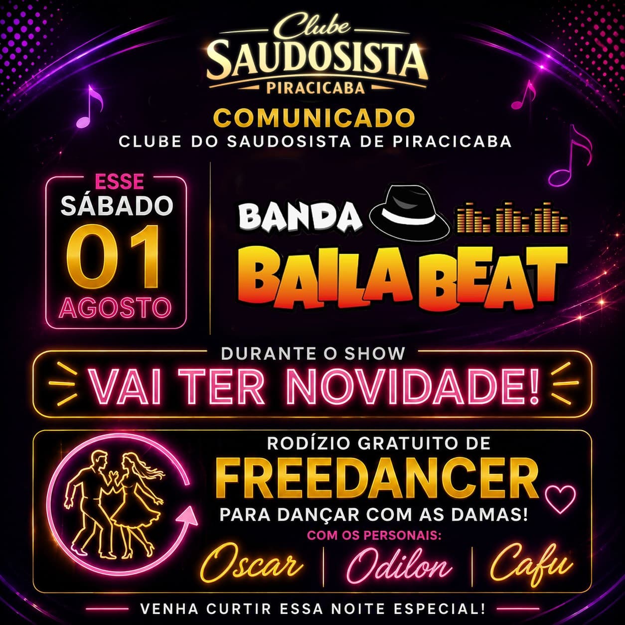 Flyer: Clube do Saudosista - Banda Baila Beat