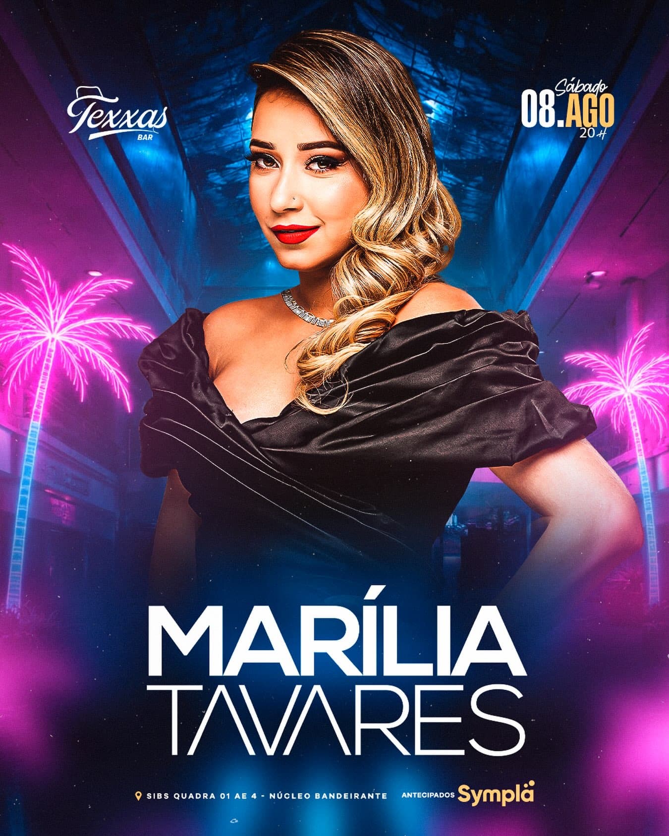 Flyer: Marília Tavares no Texxas Bar