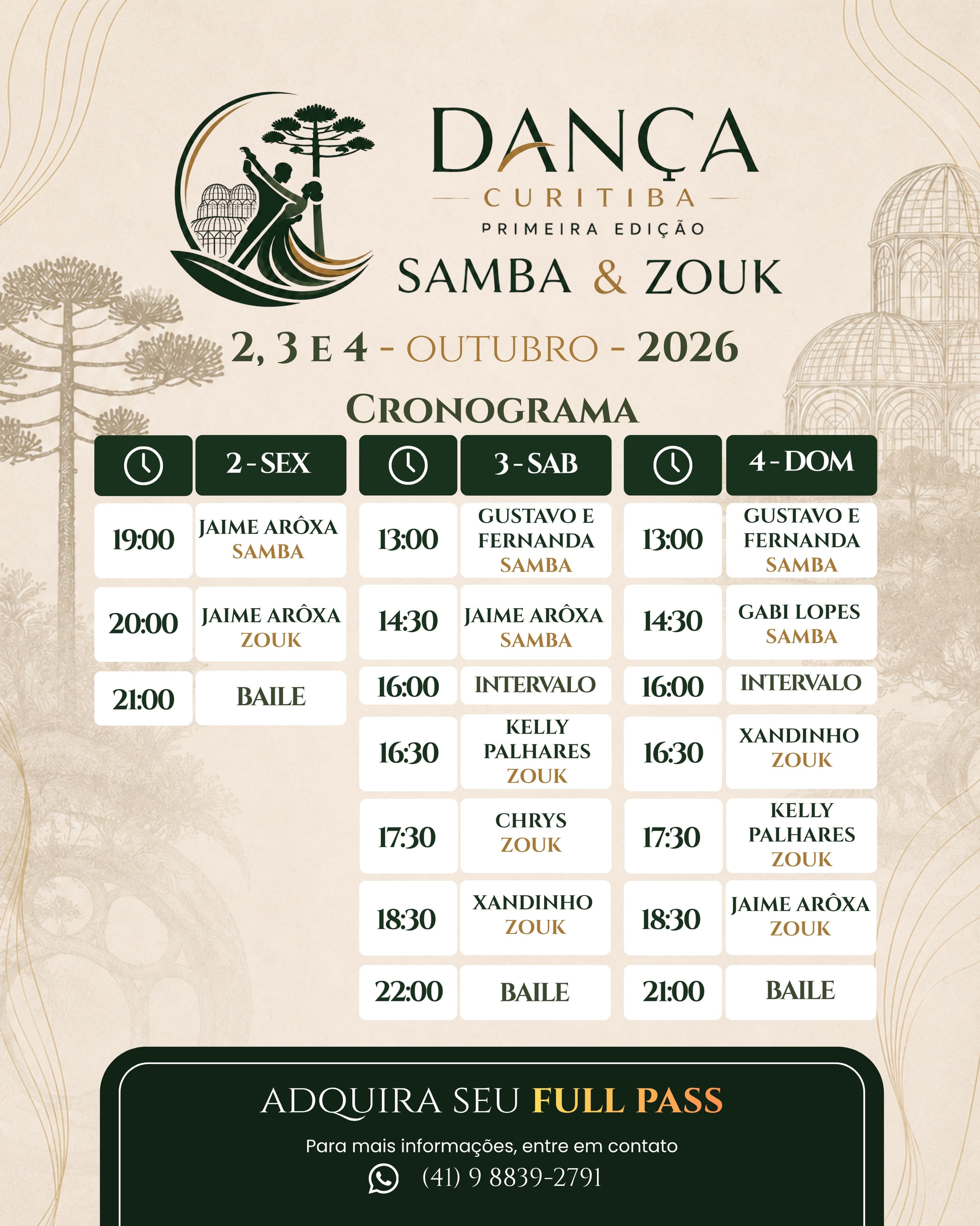Flyer: Dança Curitiba - Primeira Edição - Samba & Zouk