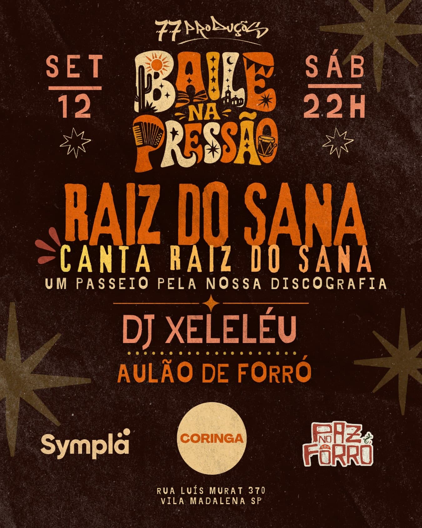 Flyer: Baile na Pressão - Raiz do Sana