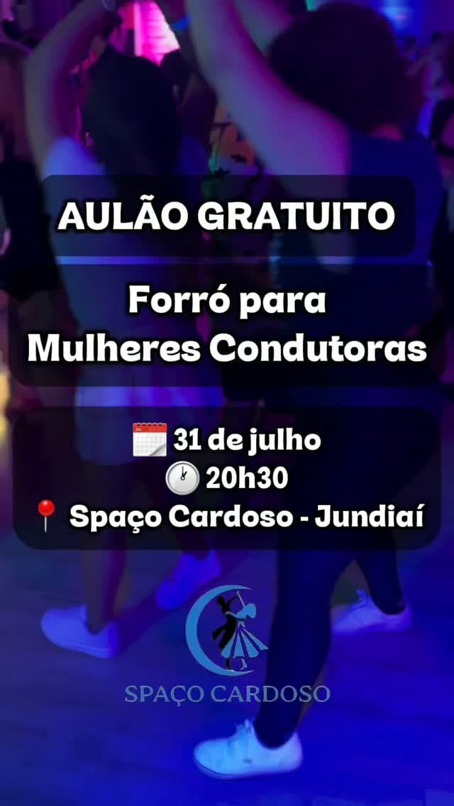 Flyer: Aulão Gratuito de Forró para Mulheres Condutoras