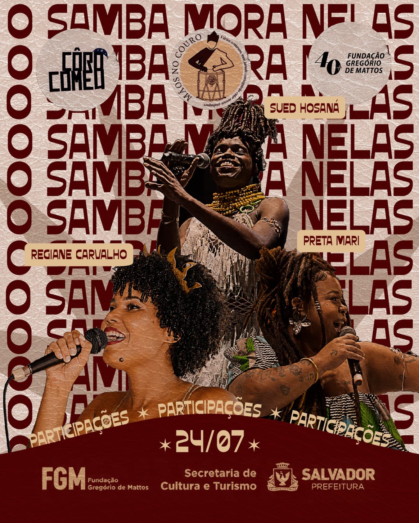 Flyer: O Samba Mora Nelas - Samba Mãos no Couro