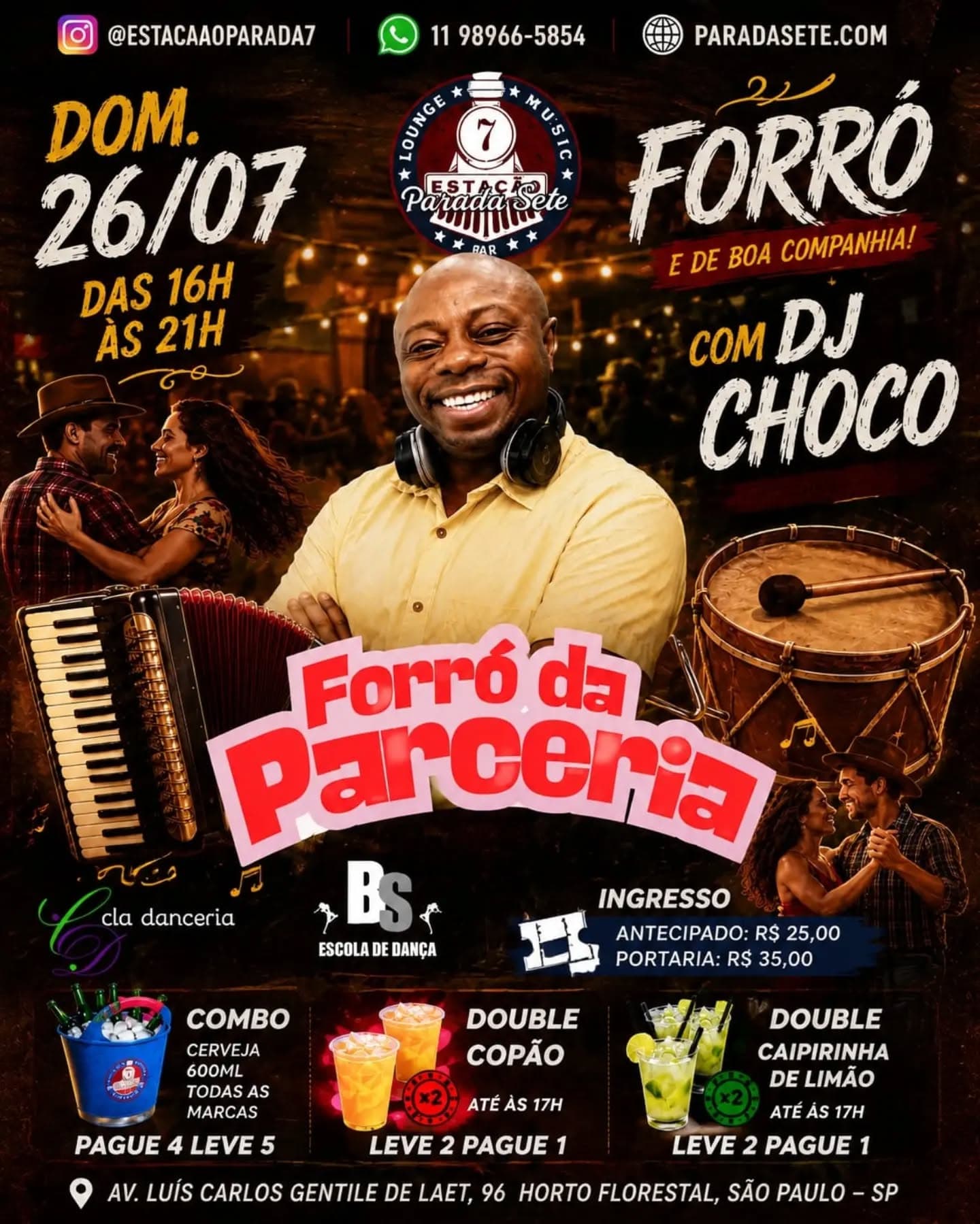Flyer: Forró da Parceria com DJ Choco