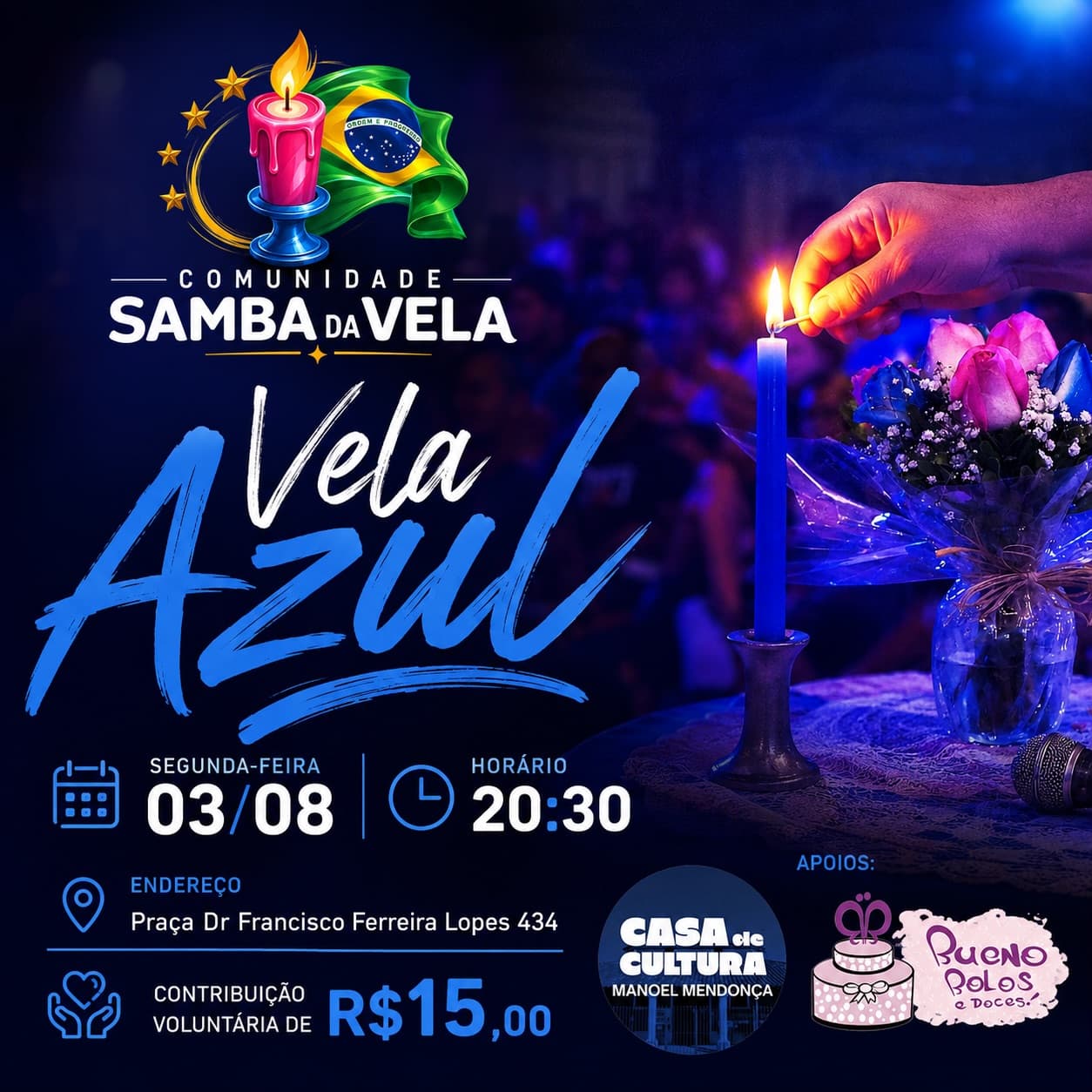 Flyer: Vela Azul - Comunidade Samba da Vela