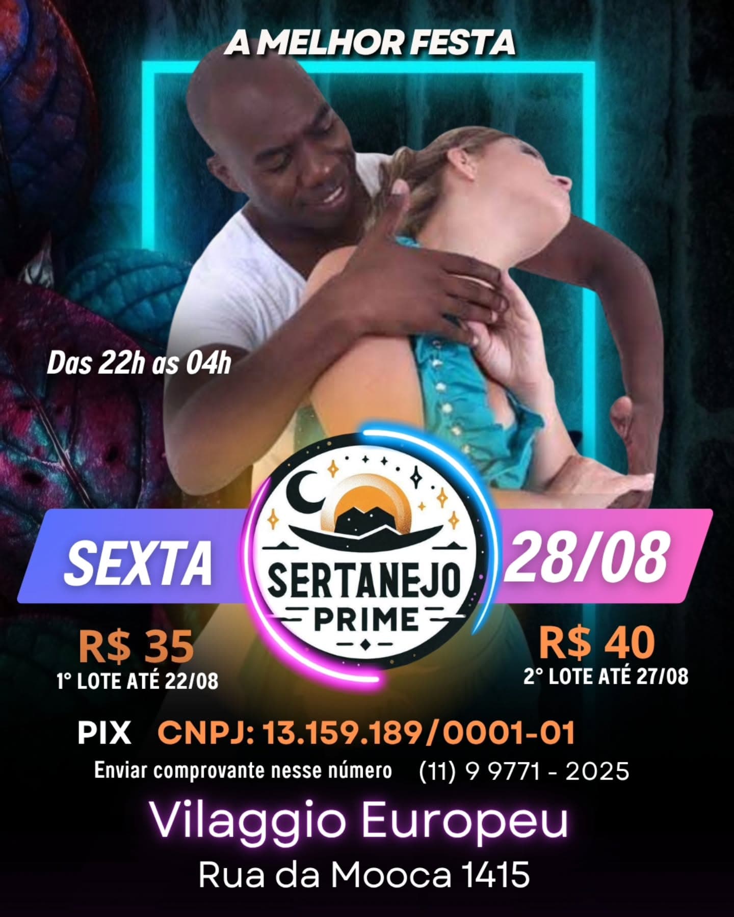 Flyer: Sertanejo Prime – Edição de Agosto
