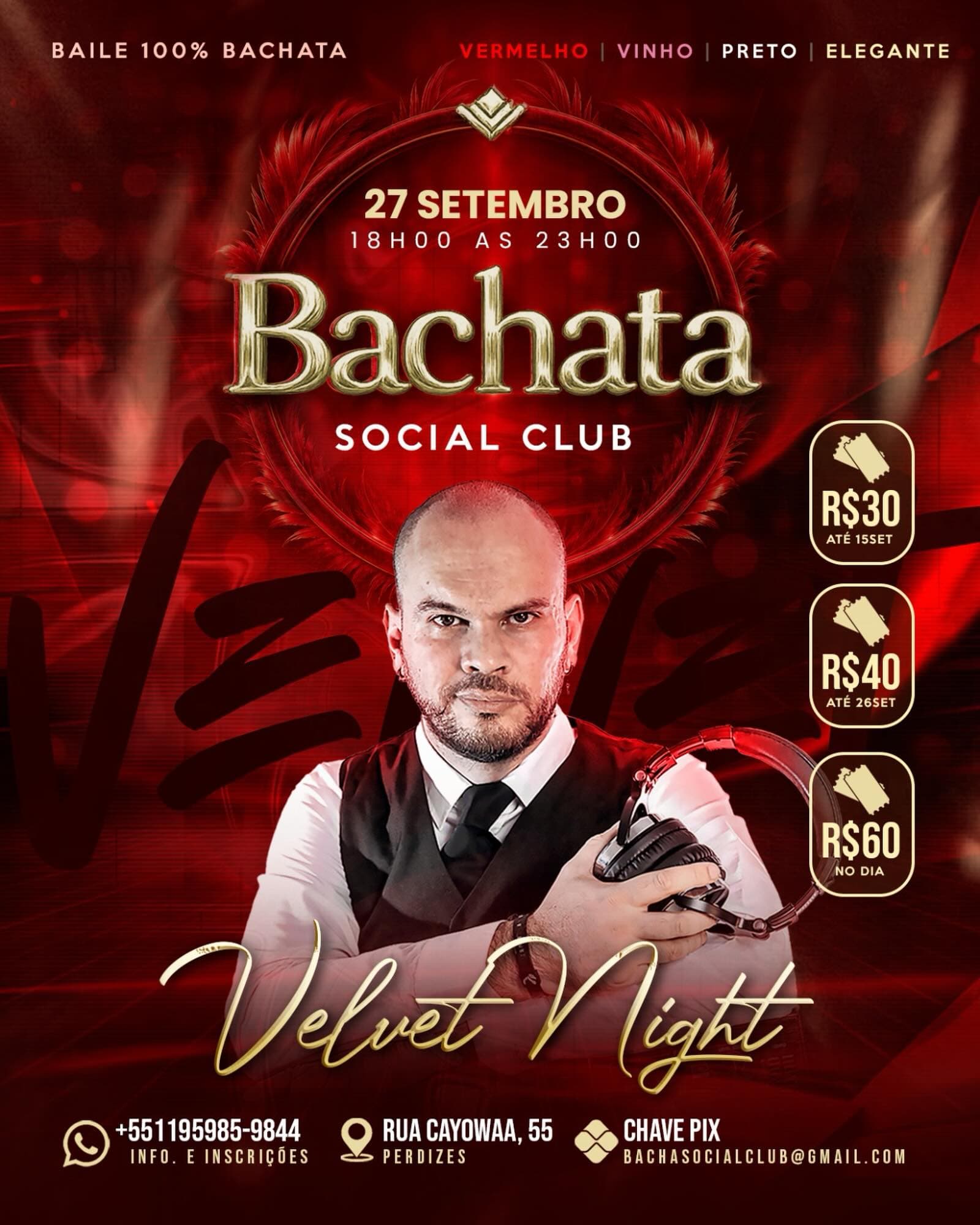 Flyer: Bachata Social Club — Velvet Night
