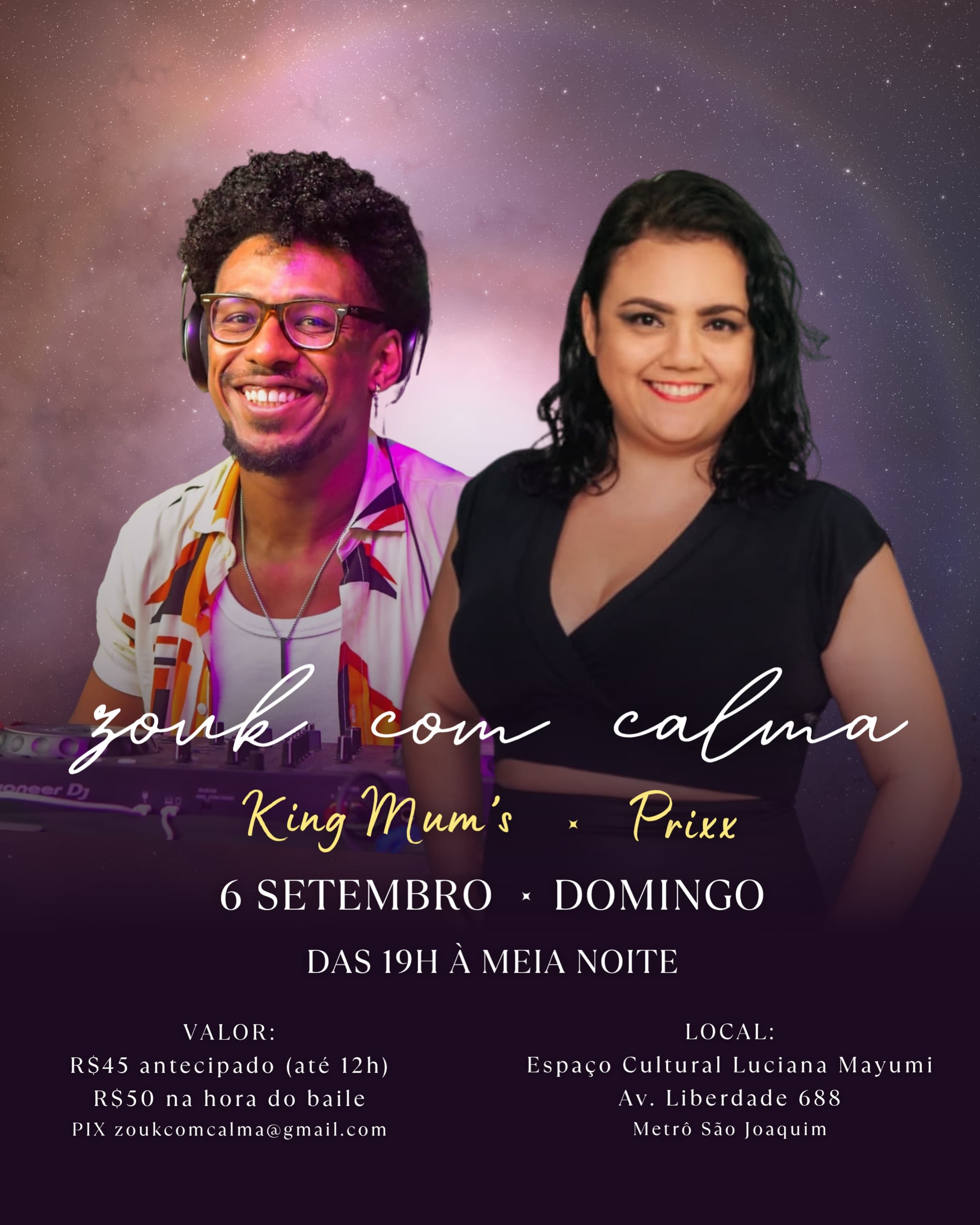 Flyer: Zouk com Calma - Baile de Setembro