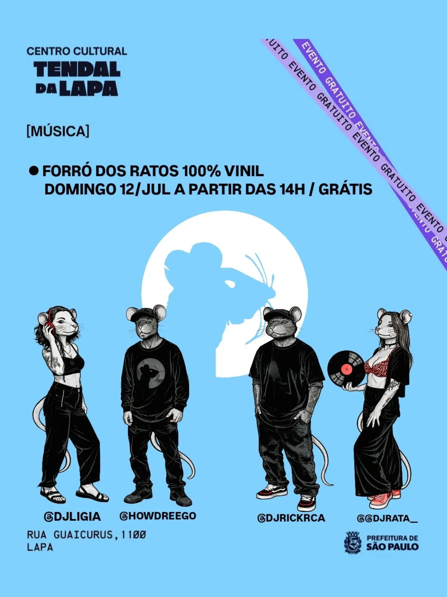 Flyer: Forró dos Ratos 100% Vinil